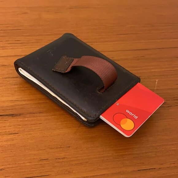 Men RFID Blocking Slim Bifold Genuine Leather Minimalist Front Pocket Wallets - Picture 5 of 11